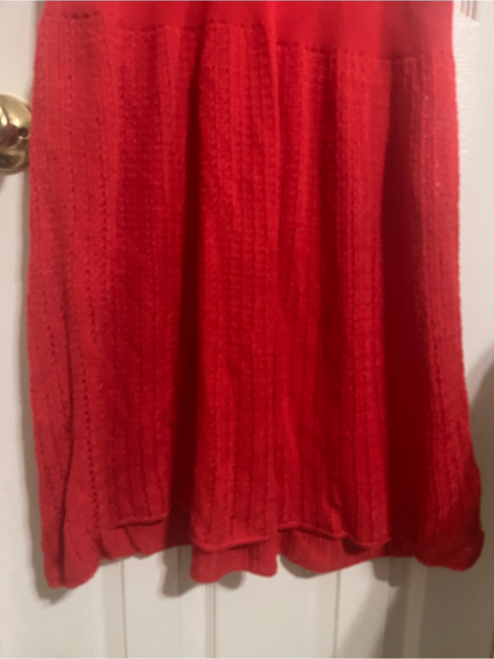 Women’s Ralph Lauren Red V‑Neck Knit Midi Dress L - Picture 5 of 9